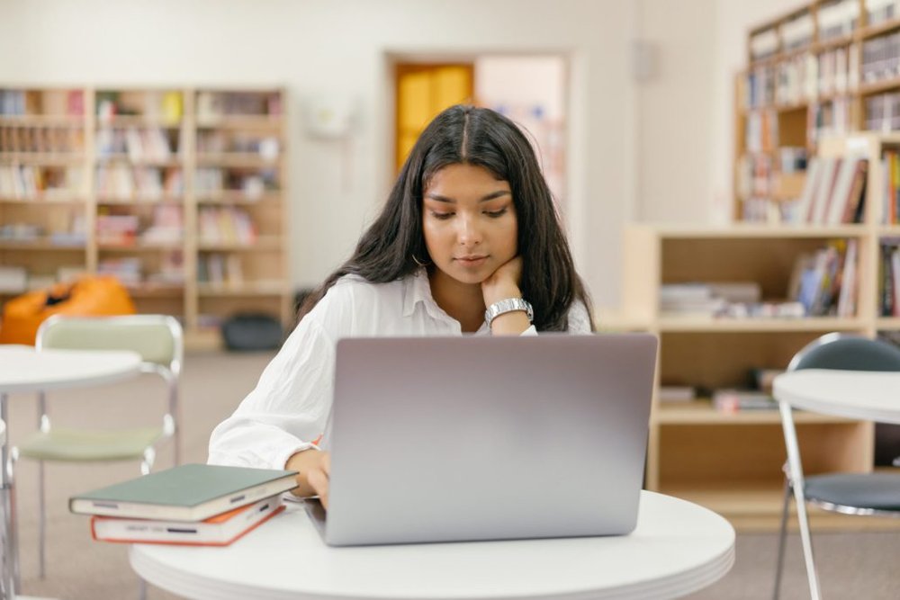 girl looking for resources improving assessment